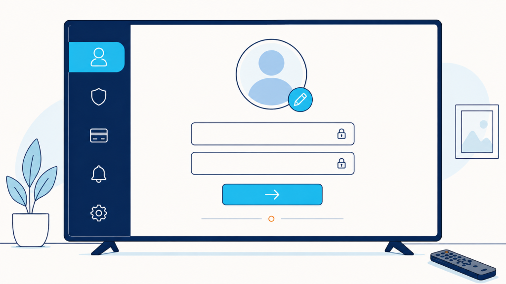 Menu de réinitialisation du code et des profils pour la premiere IPTV contrôle parental