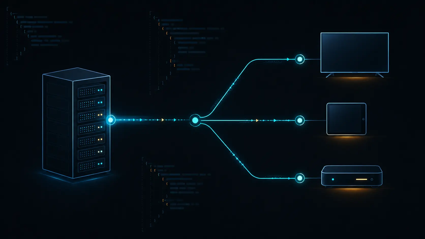 Schéma d'échange entre serveur et lecteur pour une premiere IPTV xtream api