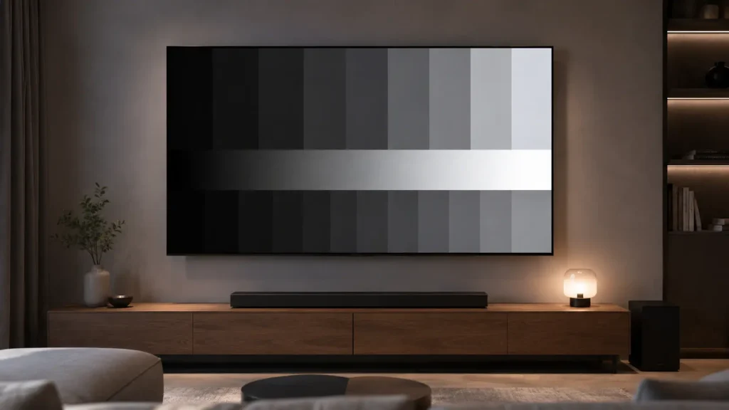 Réglages d'image et barre de son optimisés pour une premiere IPTV sport 4k à la maison